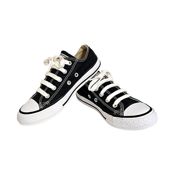 Converse Little Kids Chuck Taylor All Star Ox Black Canvas Sneakers Youth Size13 - Picture 2 of 8